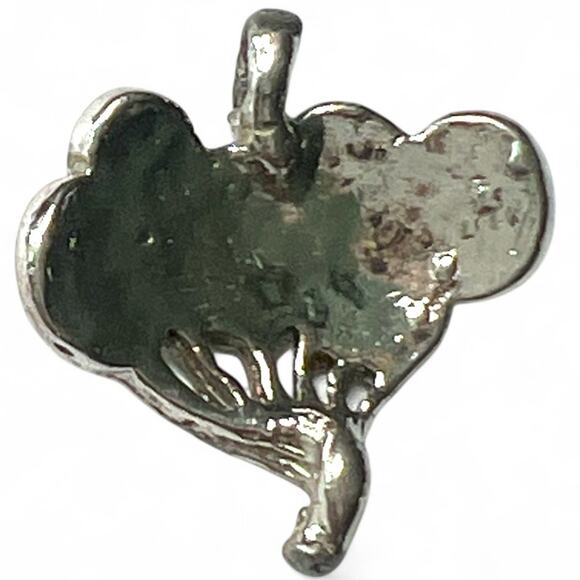 Pendant Necklace Silver Tone Balloon Bouquet Artisan Carved - Picture 2 of 3